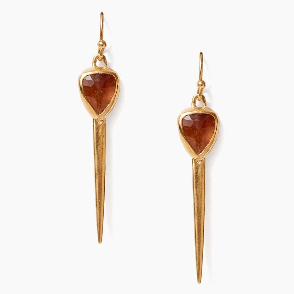 EAR-GPL Rahel Dagger Earrings in Hessonite