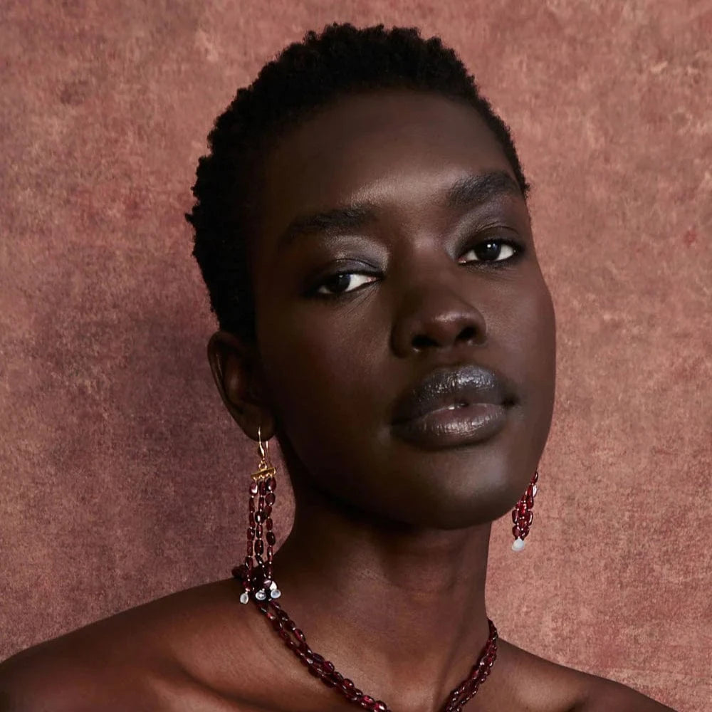 EAR-GPL Regina Chandelier Earrings Garnet