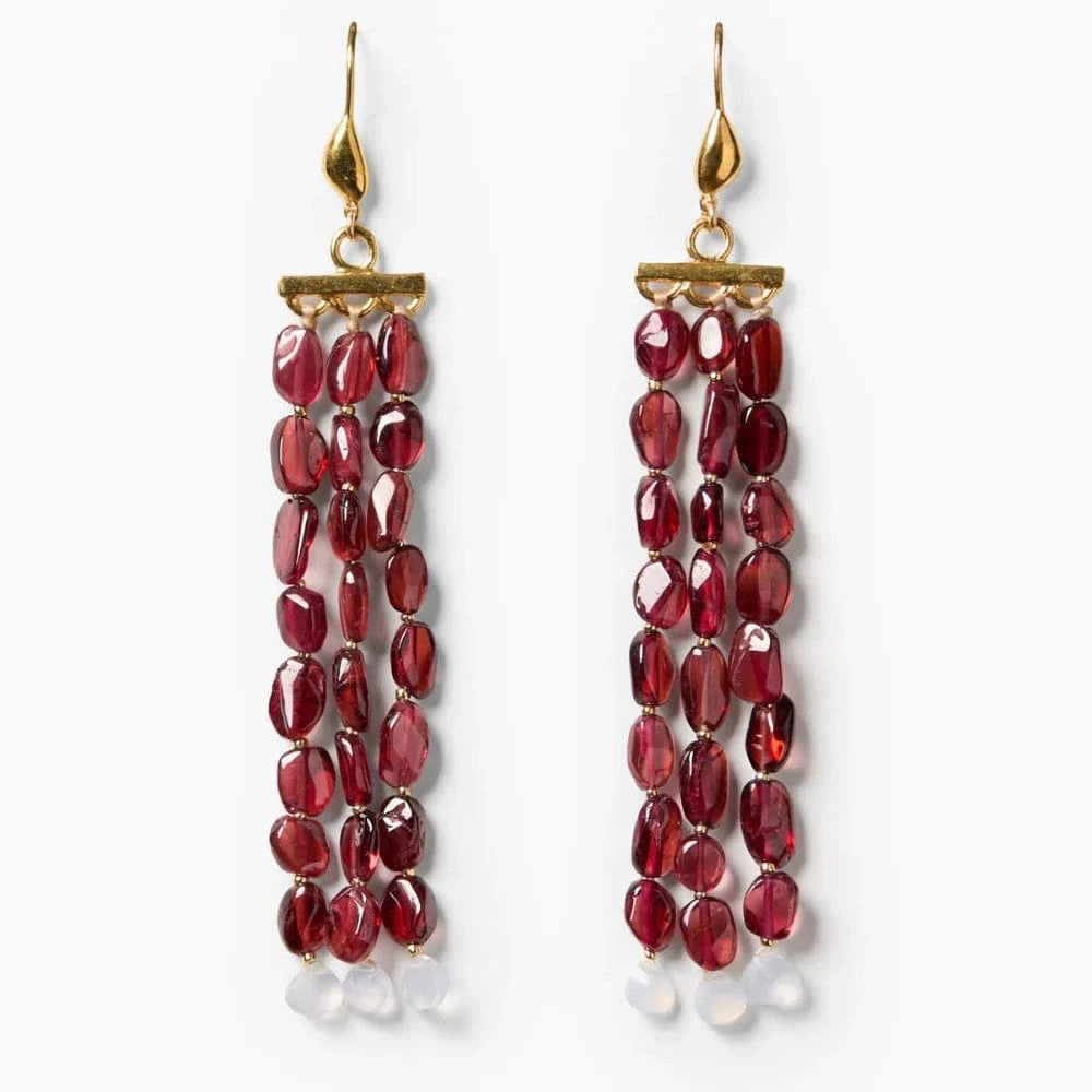 EAR-GPL Regina Chandelier Earrings Garnet