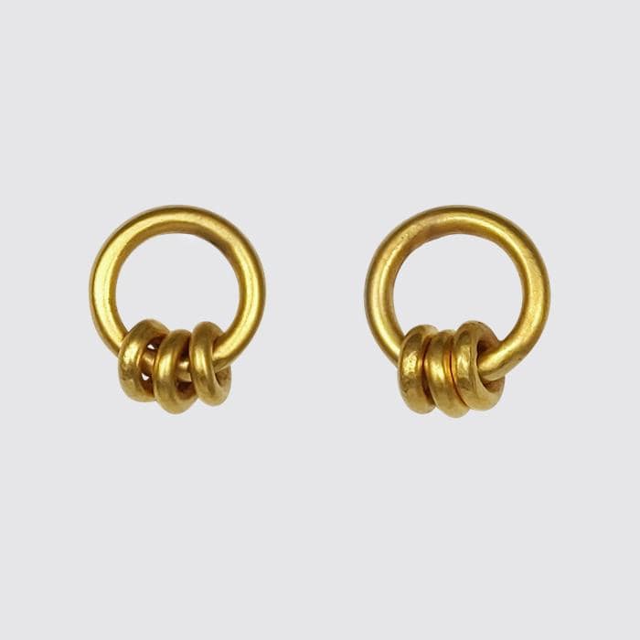 
                      
                        EAR-GPL Ring Stud with Three Floating Rings - Gold Plated
                      
                    