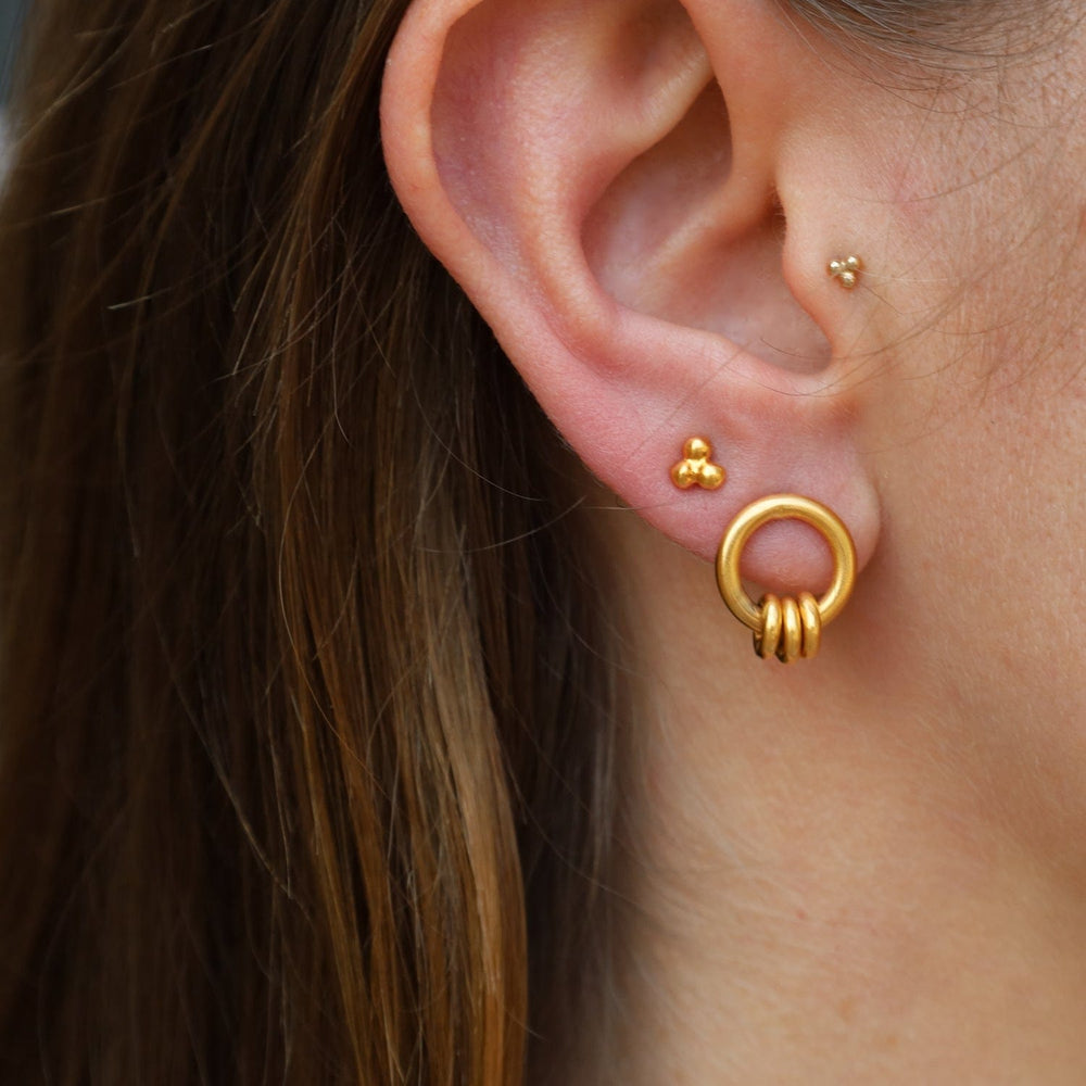 
                      
                        EAR-GPL Ring Stud with Three Floating Rings - Gold Plated
                      
                    