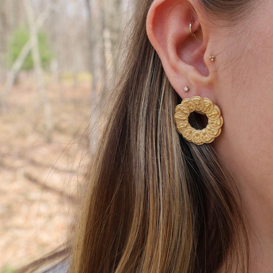 EAR-GPL ROUPY // The corolla of coins earrings - 18k gold