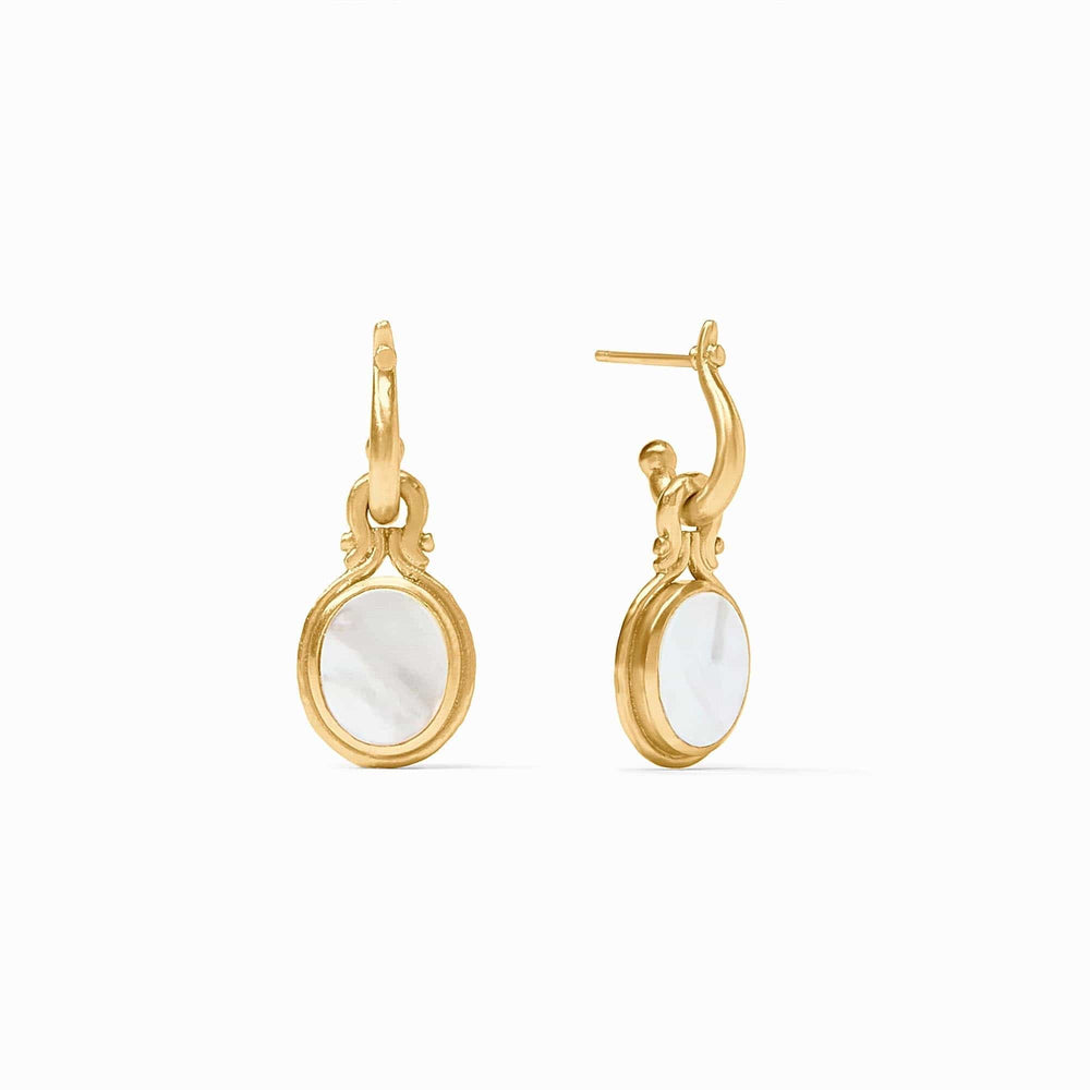 EAR-GPL Saratoga Pearl Hoop & Charm Earrings