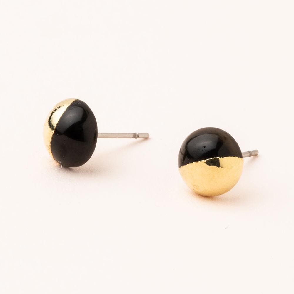 
                      
                        EAR-GPL Scout Dipped Stone Stud - Black Spinel/ Gold
                      
                    