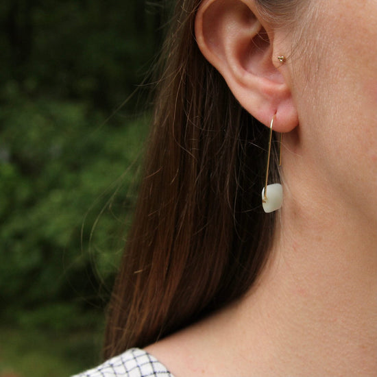 EAR-GPL Scout Floating Stone Earring - Amazonite/Gold