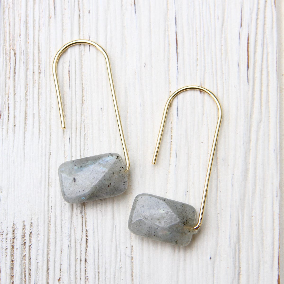 EAR-GPL Scout Floating Stone Earring - Labradorite/Gold