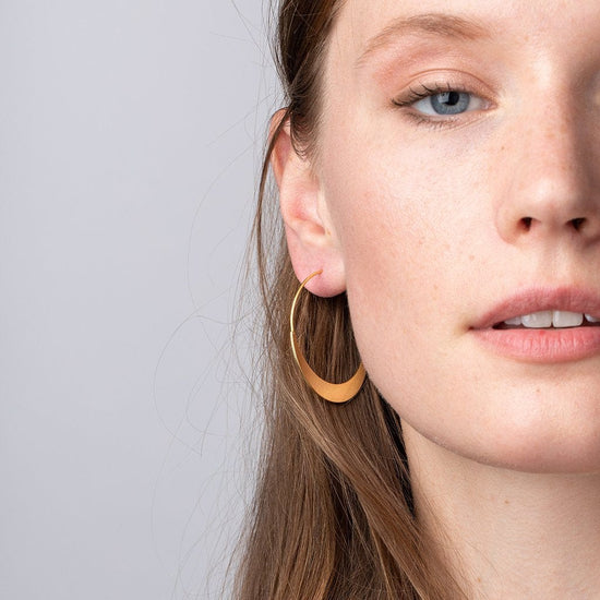 EAR-GPL Scout Refined Earring Collection - Crescent Hoop/Gold Vermeil