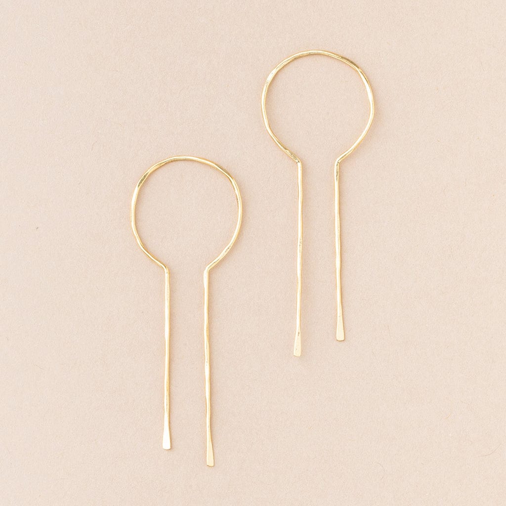 EAR-GPL Scout Refined Earring Collection - Equinox Keyhole Hoop Gold Vermeil