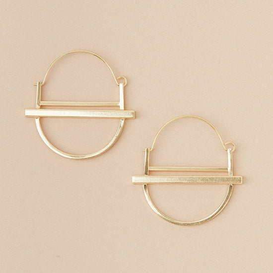 EAR-GPL Scout Refined Earring Collection - Saturn Hoop/ Gold Vermeil