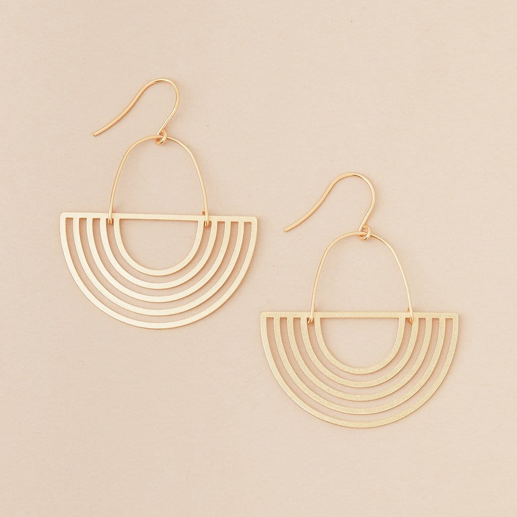 EAR-GPL Scout Refined Earring Collection - Solar Rays/ Gold Vermeil