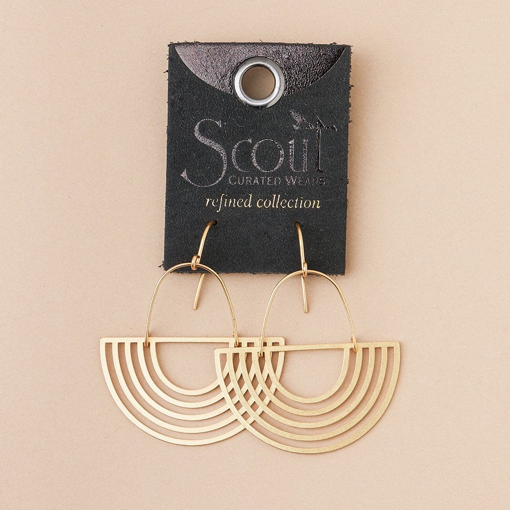 EAR-GPL Scout Refined Earring Collection - Solar Rays/ Gold Vermeil