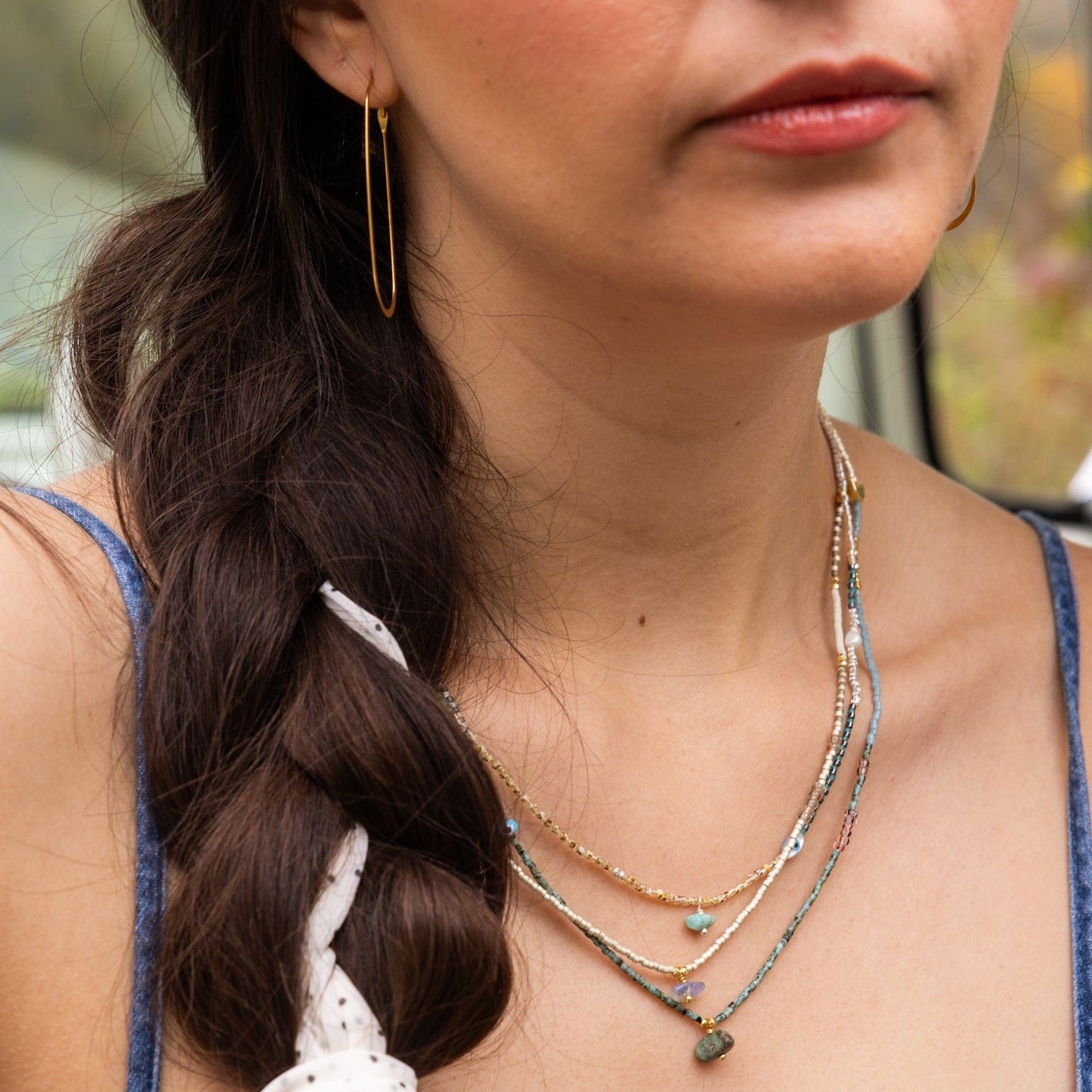 EAR-GPL Scout Refined Earrings - Cosmic Oval Hoops Gold Vermeil