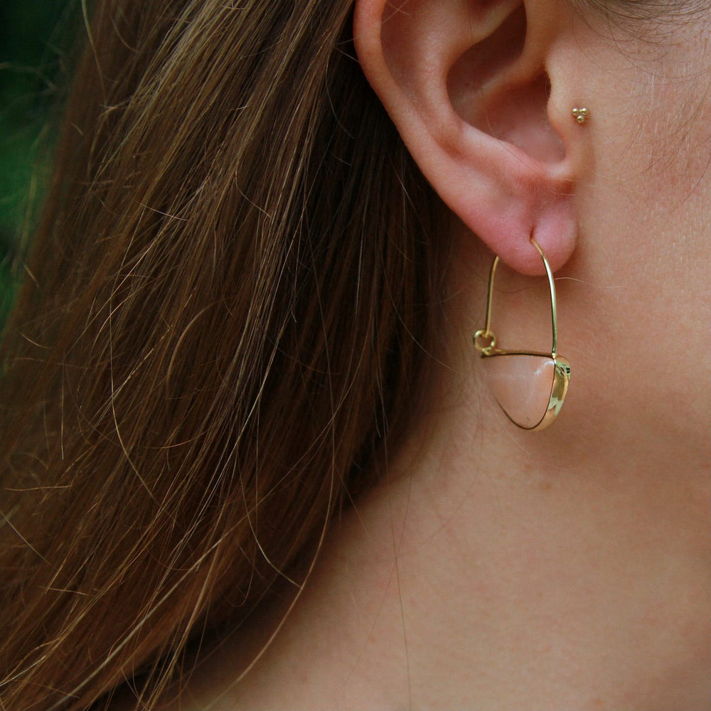 
                      
                        EAR-GPL Scout Stone Prism Hoop - Sunstone/Gold
                      
                    