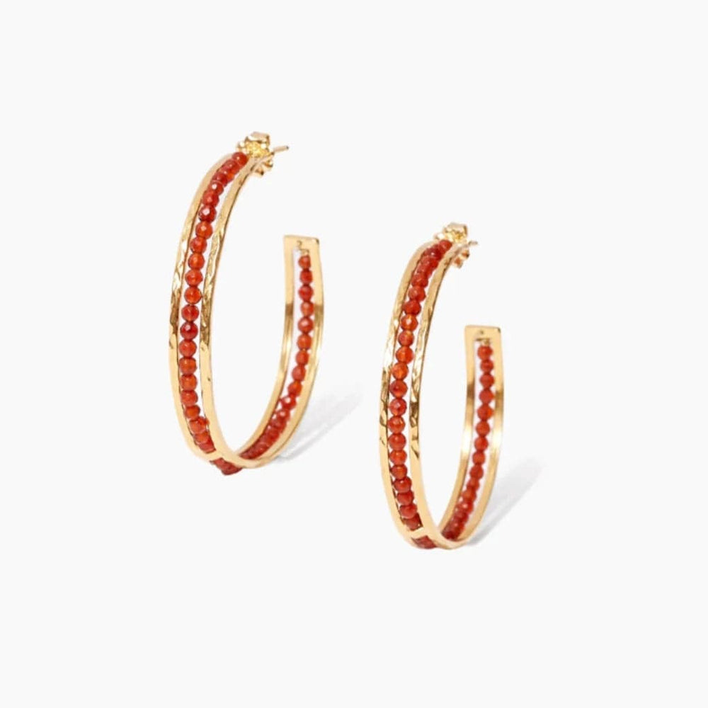 
                      
                        EAR-GPL Sedona Hoop Earrings Carnelian
                      
                    