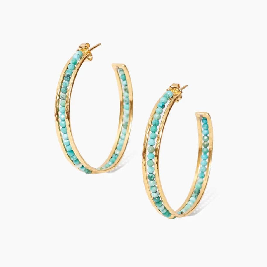 EAR-GPL Sedona Hoop Earrings Turquoise