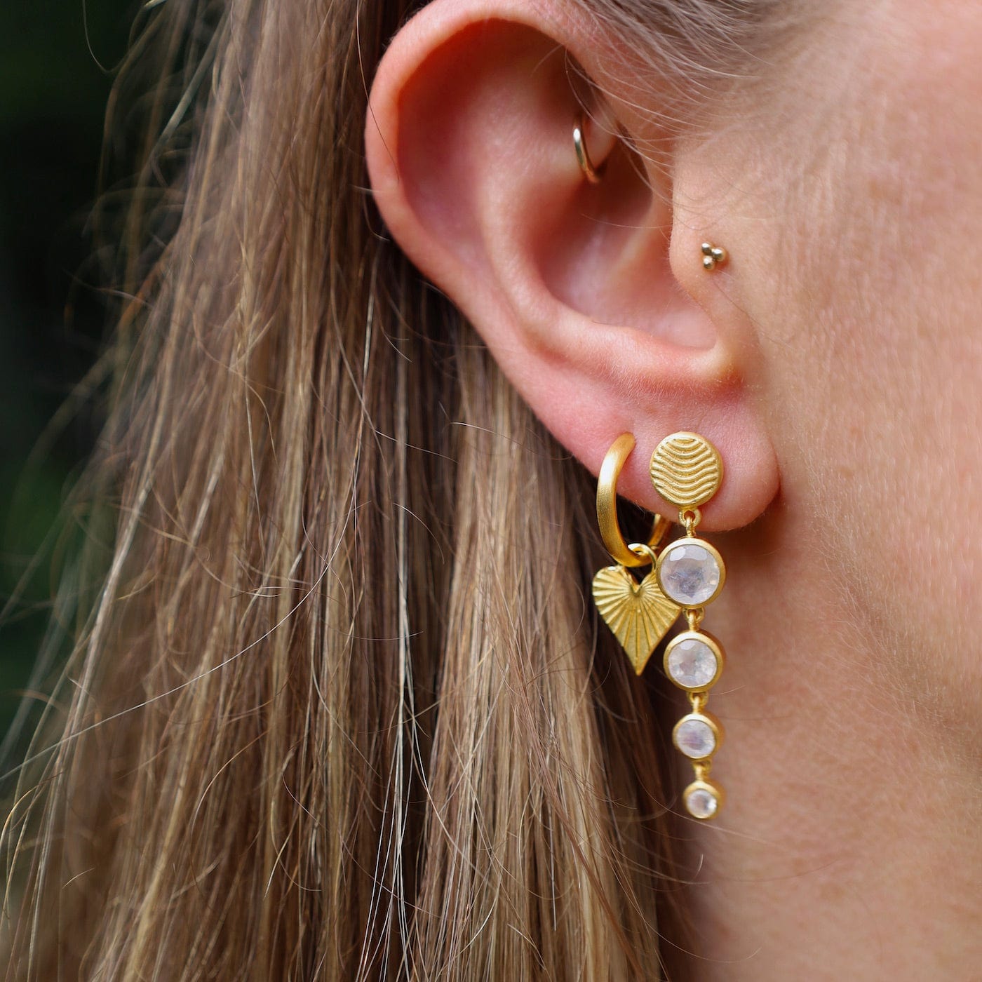 Citrine and Moonstone Drop Earrings - deJonghe Original Jewelry