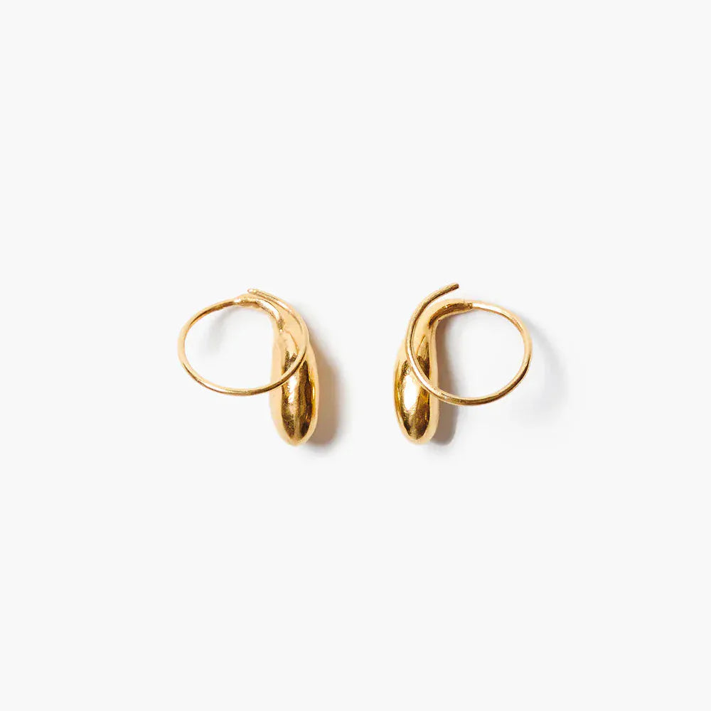 EAR-GPL Serpentine Coil Earrings Yellow Gold