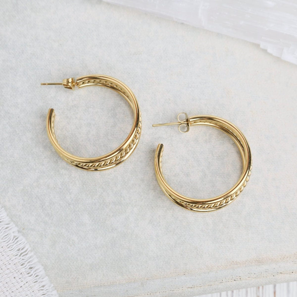 
                  
                    EAR-GPL SIENNA // Triple hoop earrings - 18k gold plated s
                  
                