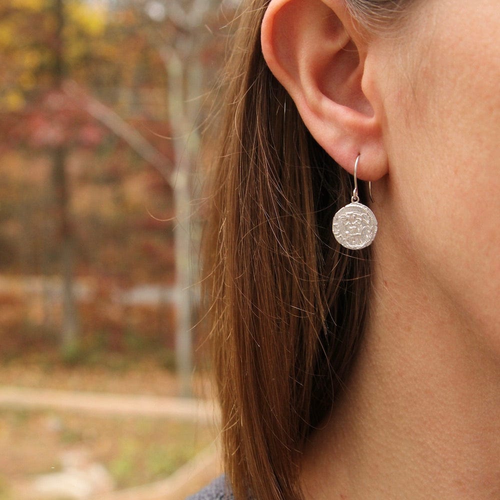 
                      
                        EAR-GPL Silver Emblem Hook Earrings
                      
                    