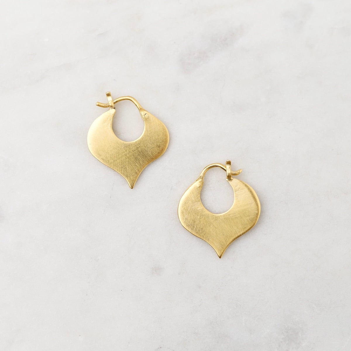 EAR-GPL Small Alhambra Hoop Earrings - Gold Plated Brass