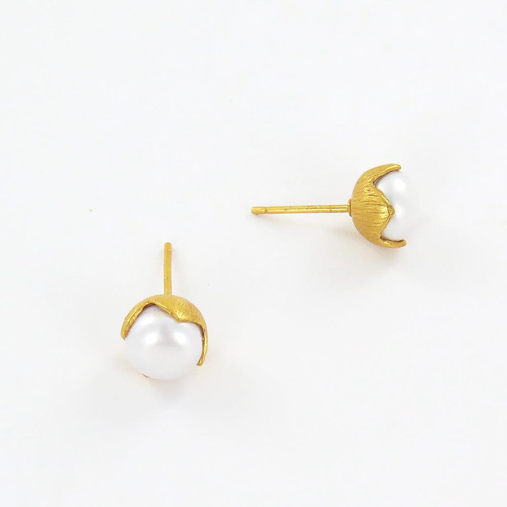 EAR-GPL Small Penelope Stud with Pearl