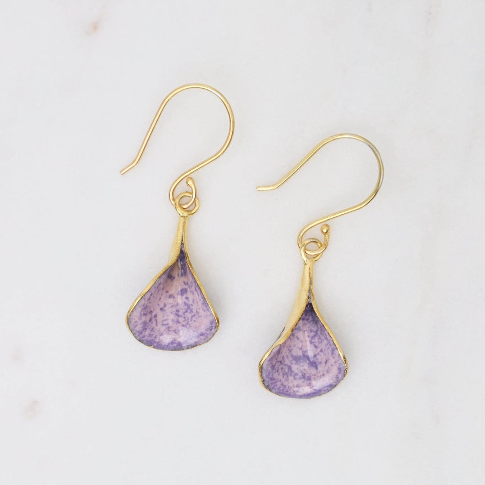 EAR-GPL Small Petal Earrings in Violet