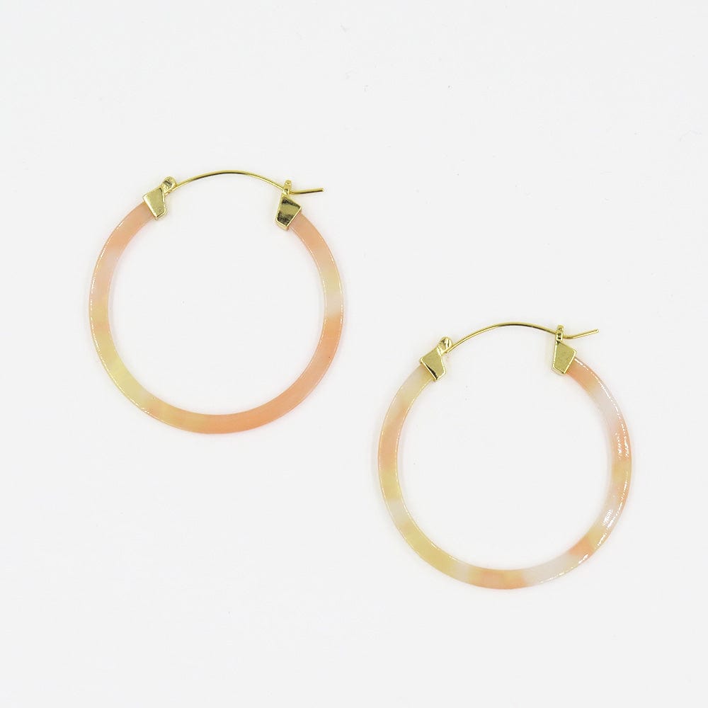 EAR-GPL SORBET RESIN HOOP EARRING 50mm