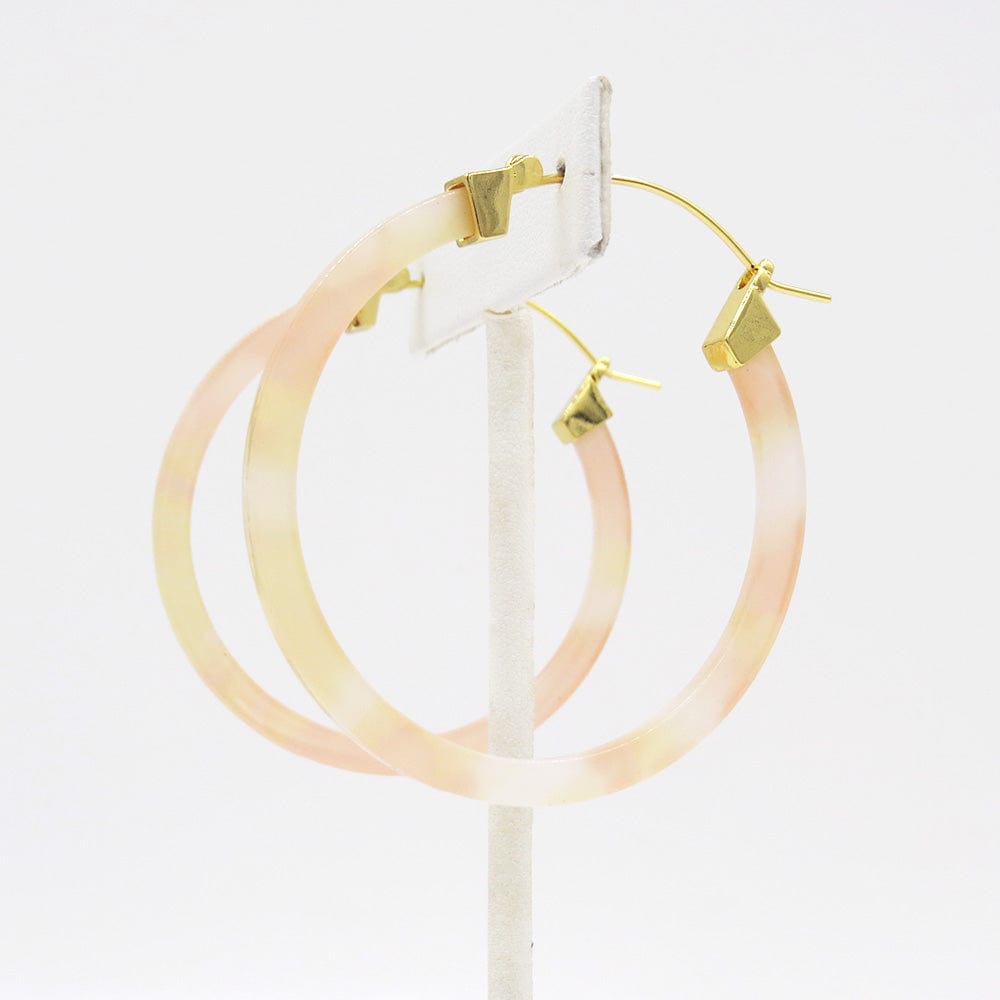 EAR-GPL SORBET RESIN HOOP EARRING 50mm