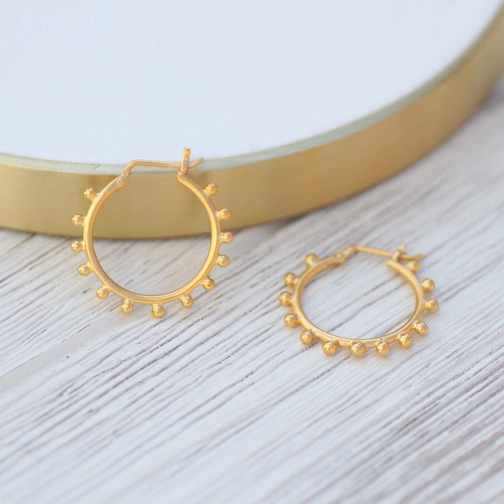 
                      
                        EAR-GPL Spaced Granulated Hoop - Gold Plate
                      
                    