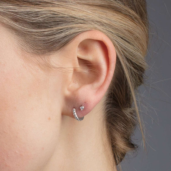 EAR-GPL Sparkle Huggie and Tiny Stud Set of Earrings