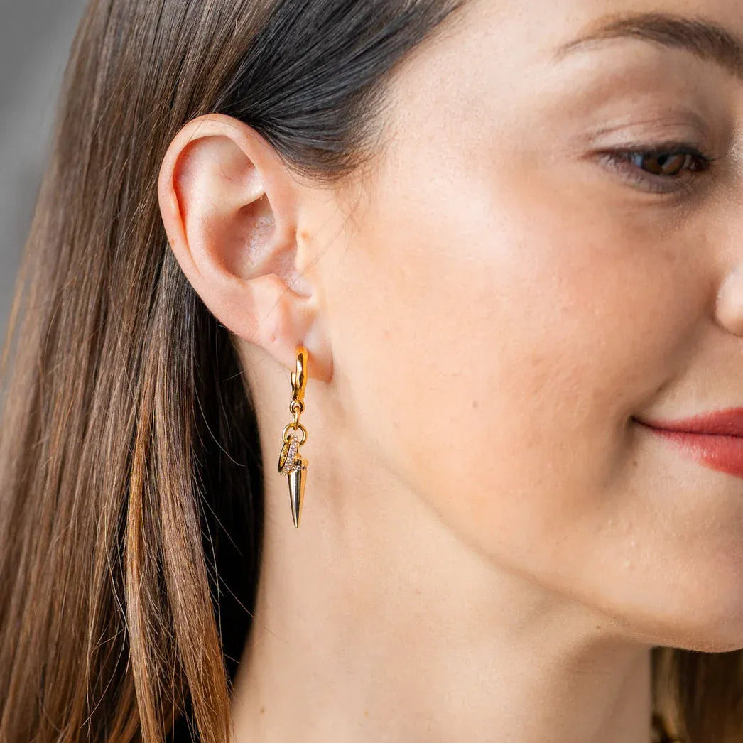 EAR-GPL Spike Hoop Earring