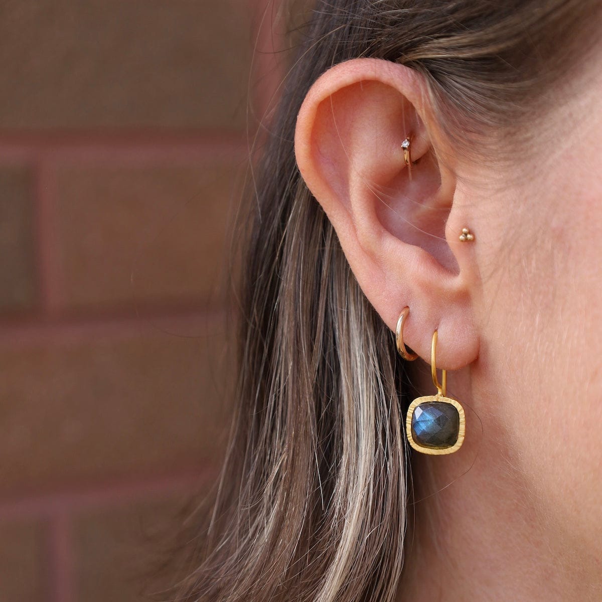 EAR-GPL Square Labradorite Earrings