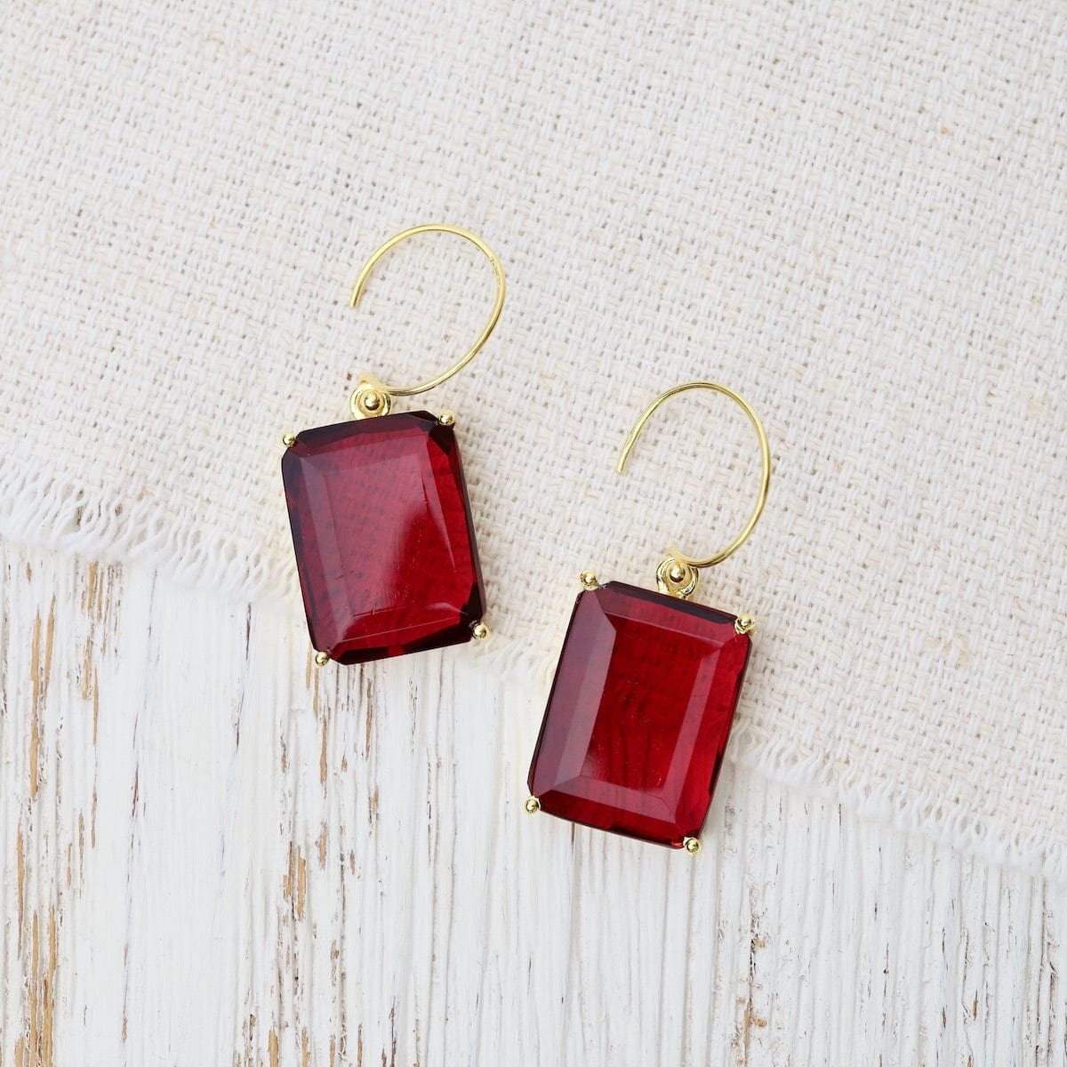 EAR-GPL Square Pink Tourmaline Earrings