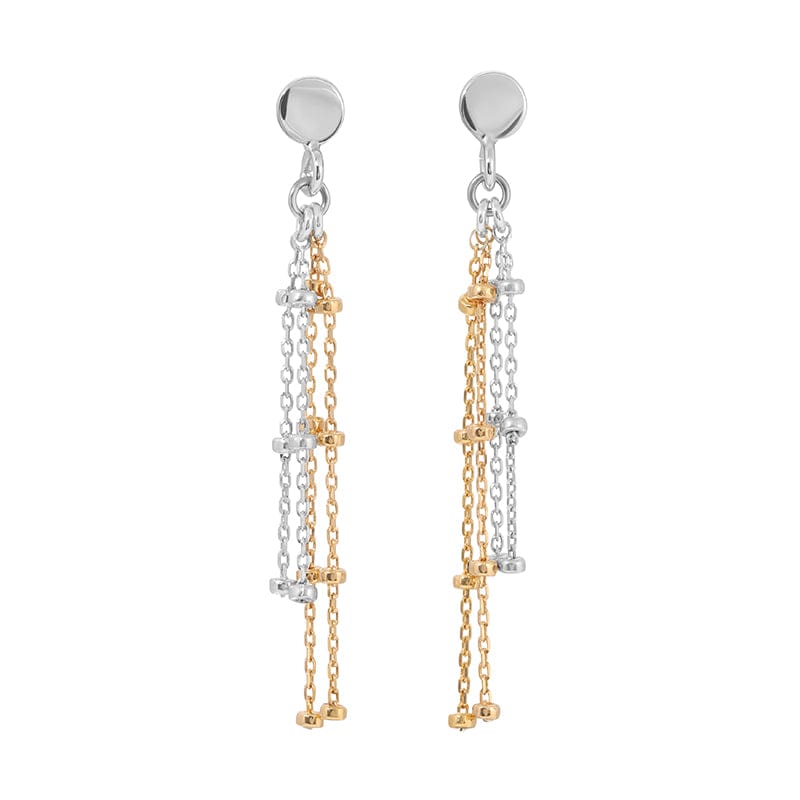 EAR-GPL Sterling Silver & Gold Plated Duet Earrings