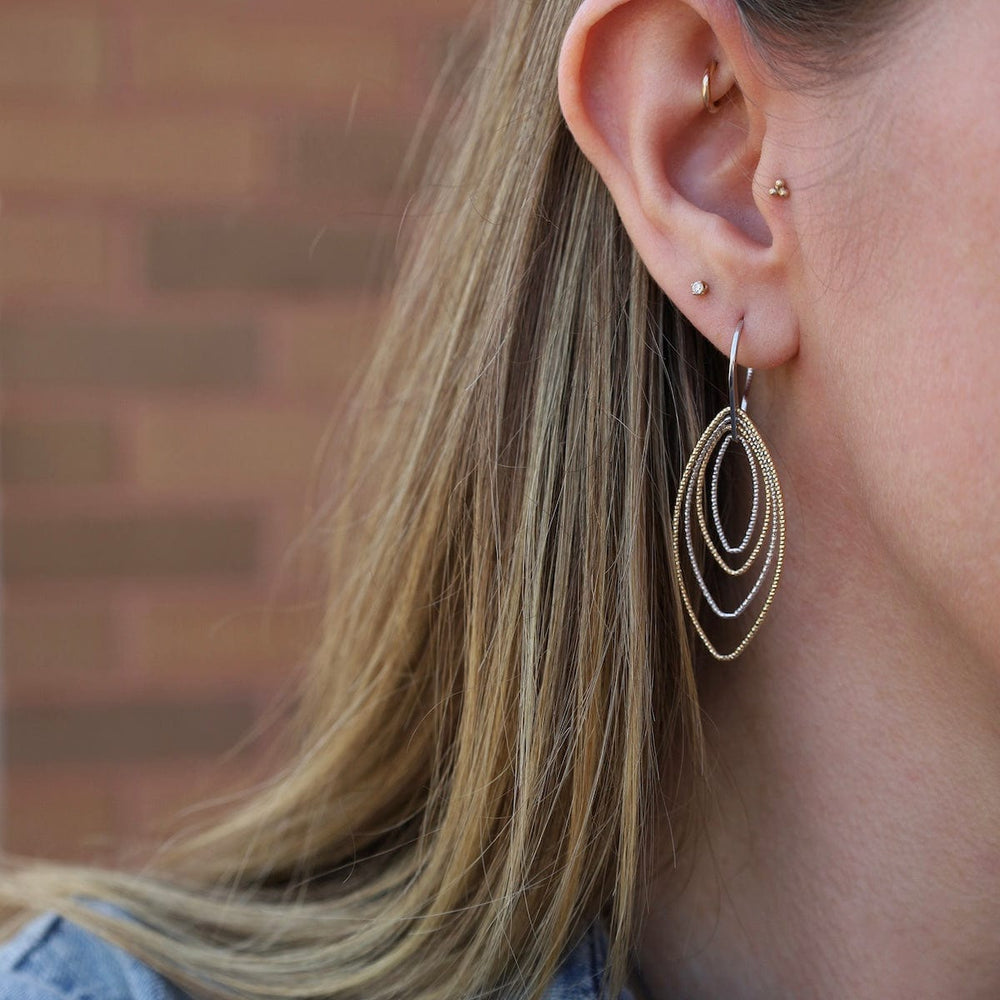 EAR-GPL Sterling Silver & Yellow Gold Plated Isla Earrings