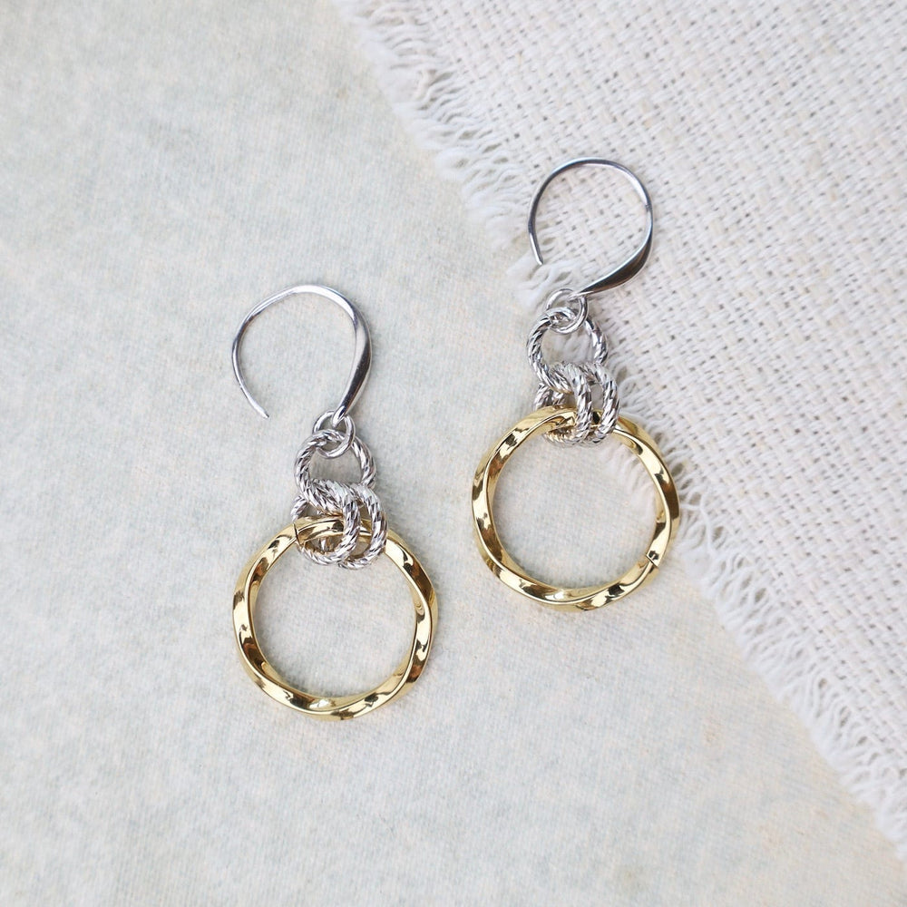 EAR-GPL Sterling Silver & Yellow Gold Plated Kapua Earrings