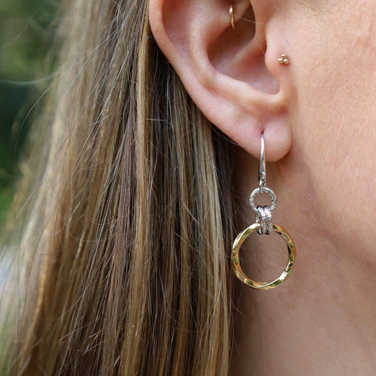 EAR-GPL Sterling Silver & Yellow Gold Plated Kapua Earrings