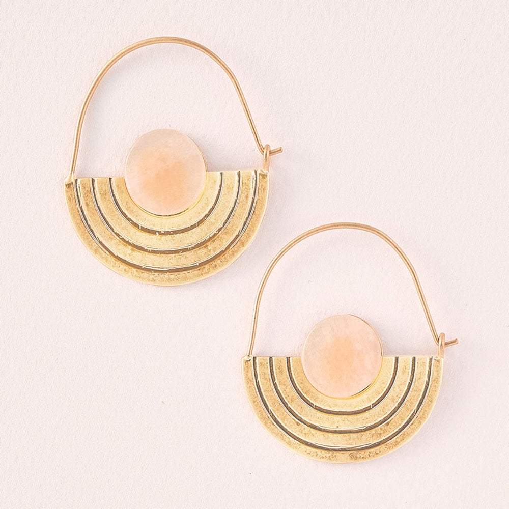 
                  
                    EAR-GPL Stone Orbit Earrings - Sunstone & Gold
                  
                