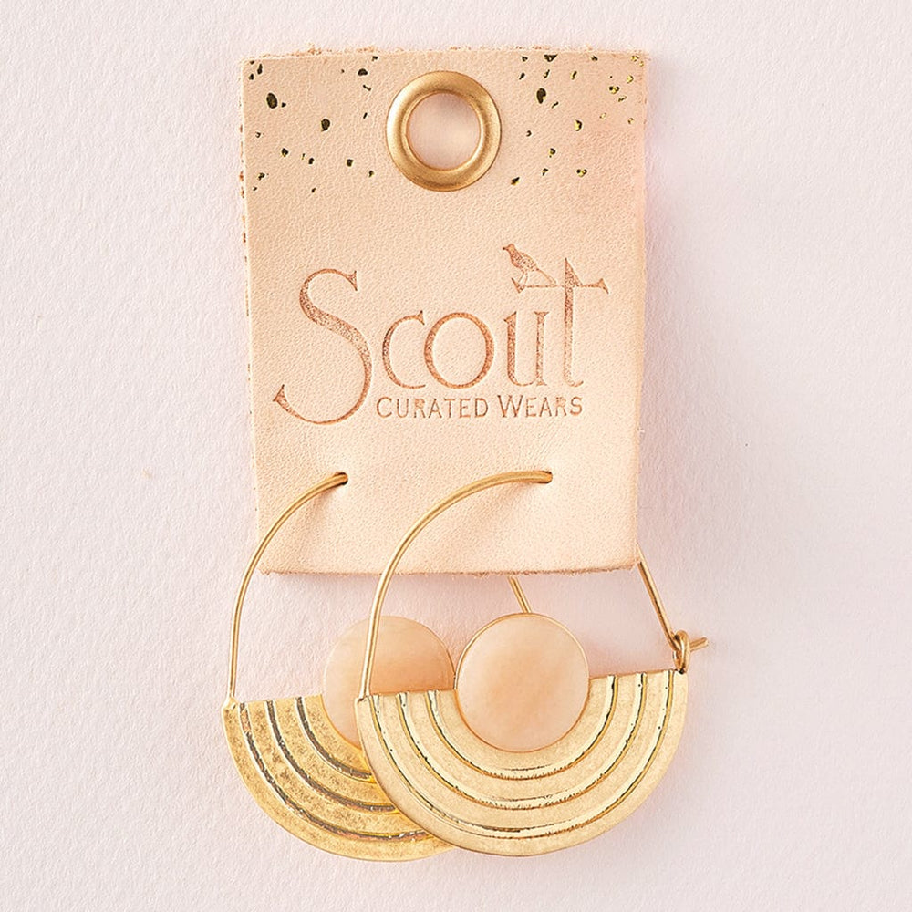 
                  
                    EAR-GPL Stone Orbit Earrings - Sunstone & Gold
                  
                