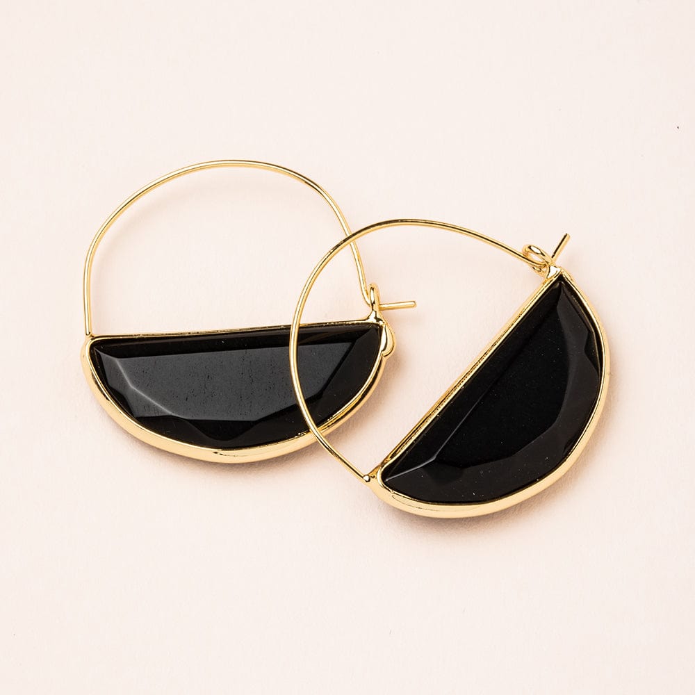 
                  
                    EAR-GPL Stone Prism Hoop - Black Spinel/Gold
                  
                