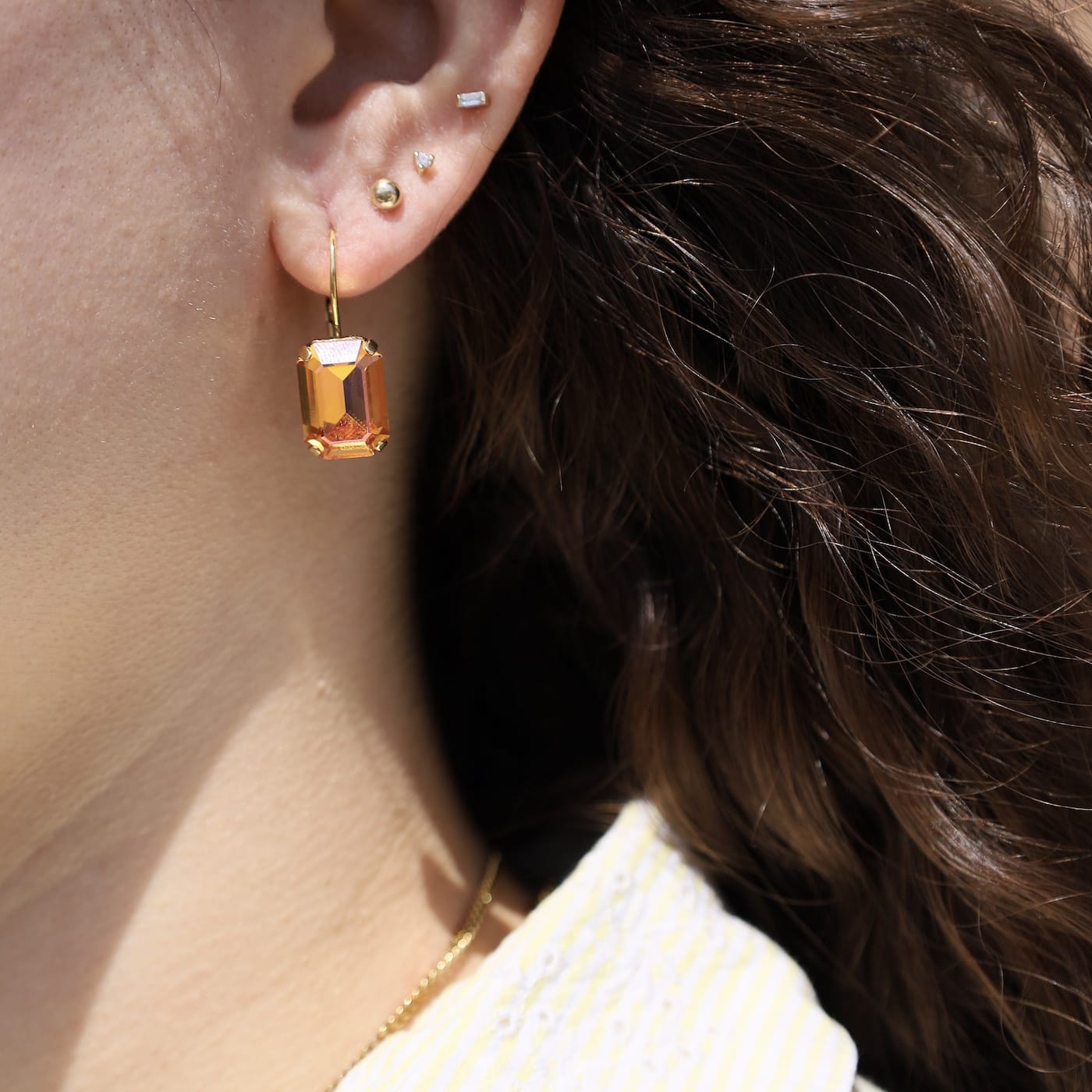 EAR-GPL Summer Blush Rubin Hook Earrings