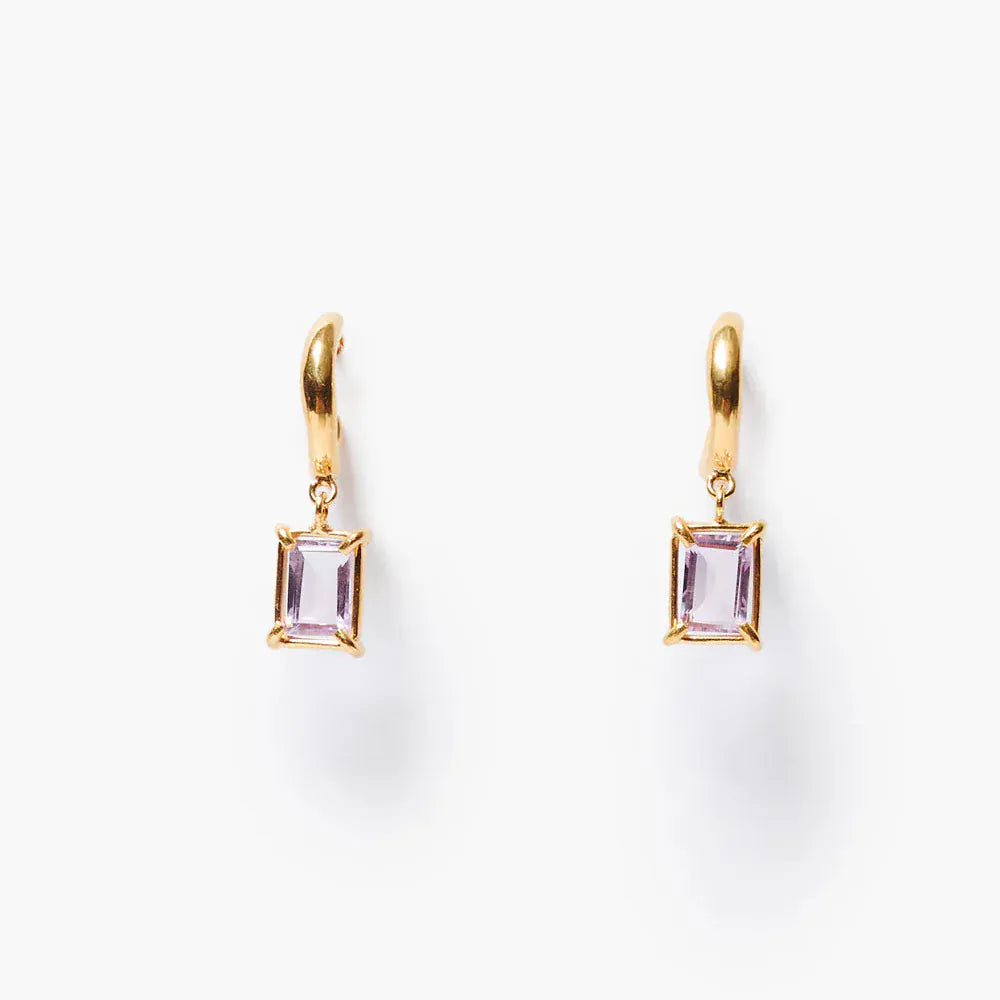 EAR-GPL Tabby Hoop Earrings Amethyst