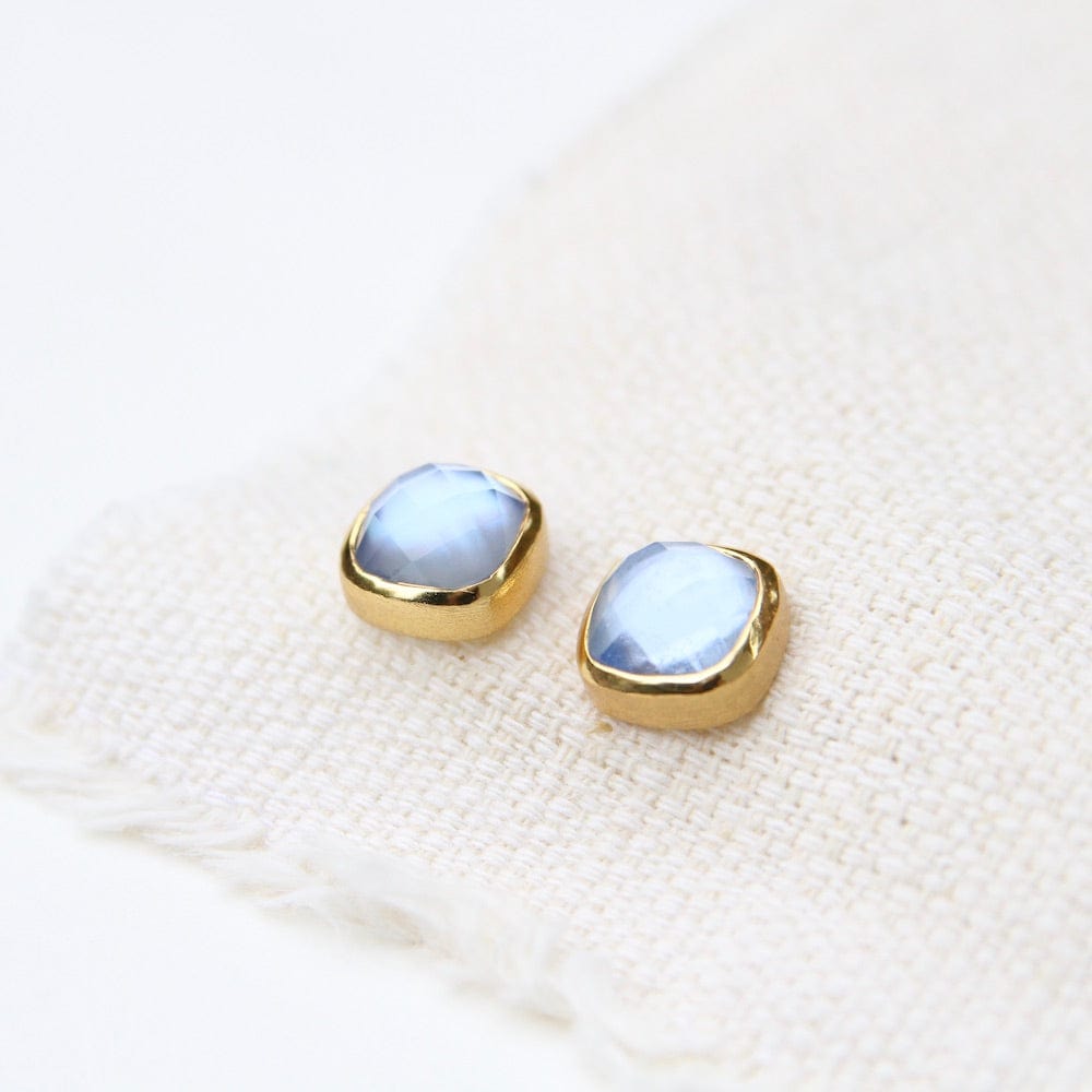 
                      
                        EAR-GPL Tanzanite Asha Square Studs
                      
                    