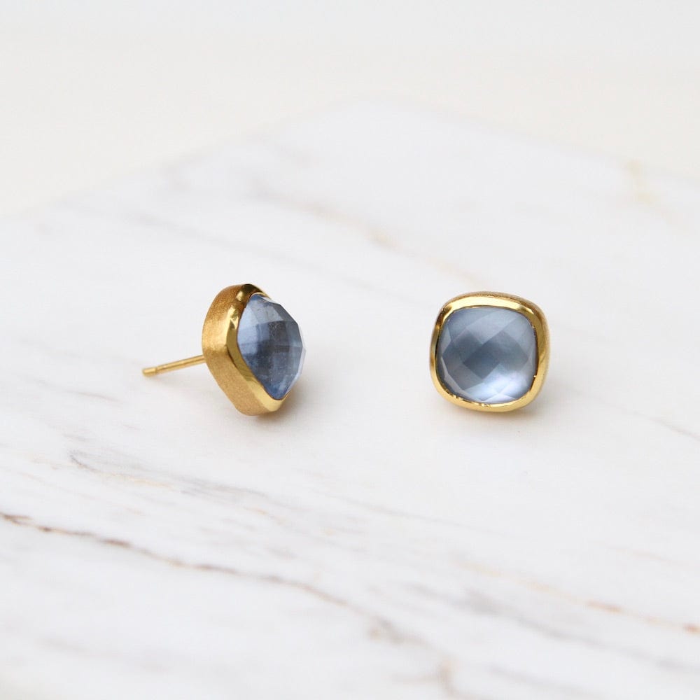 
                      
                        EAR-GPL Tanzanite Asha Square Studs
                      
                    