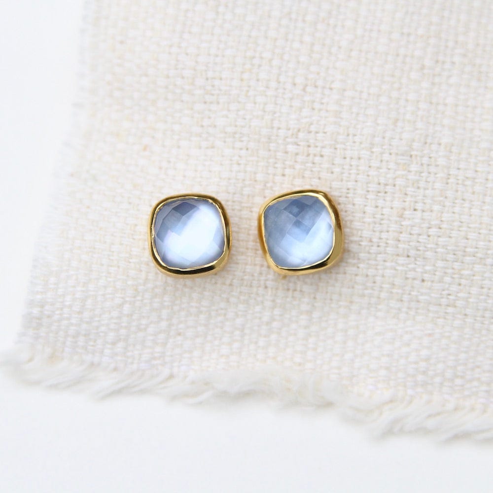 
                      
                        EAR-GPL Tanzanite Asha Square Studs
                      
                    