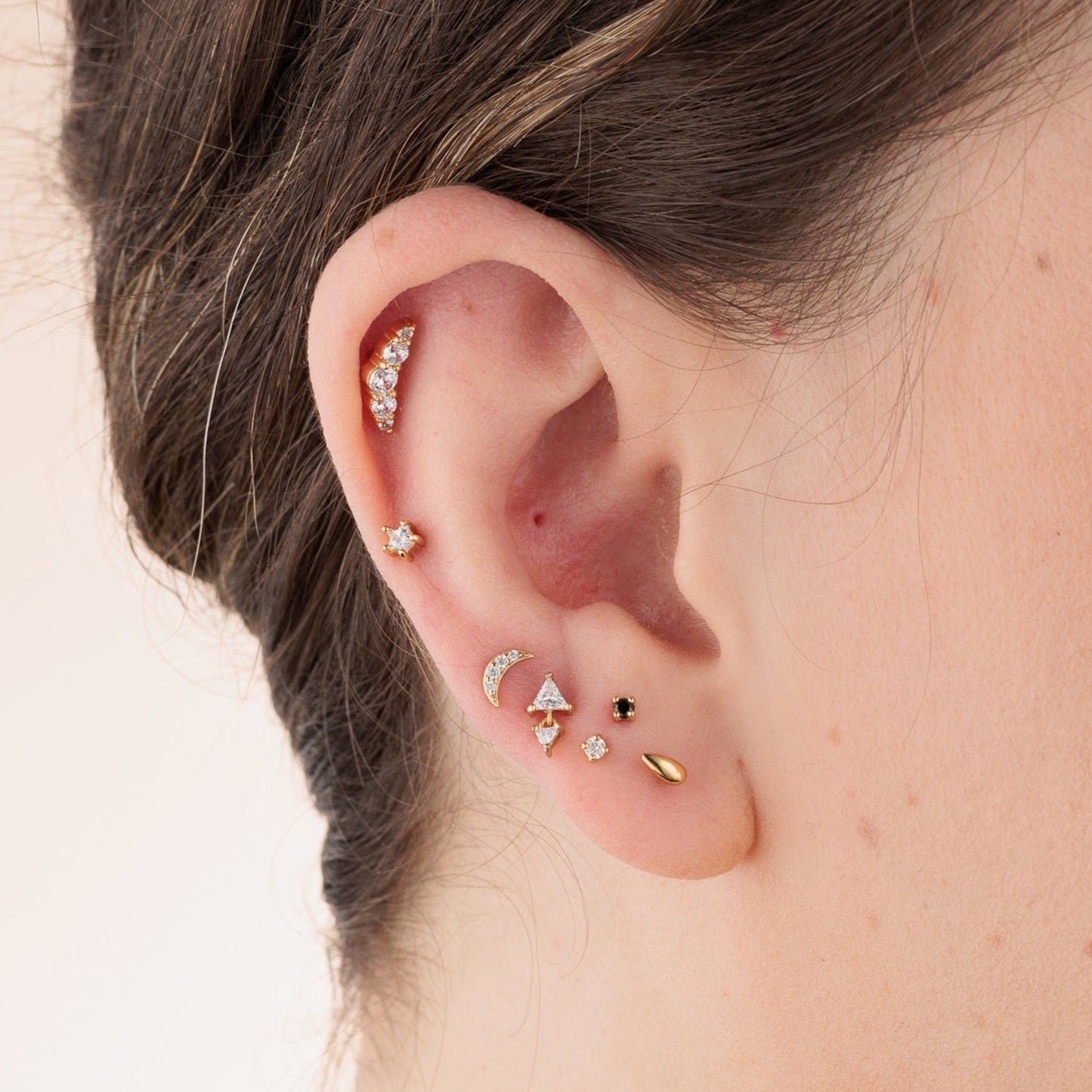 EAR-GPL Teardrop Single Flat Back Earring