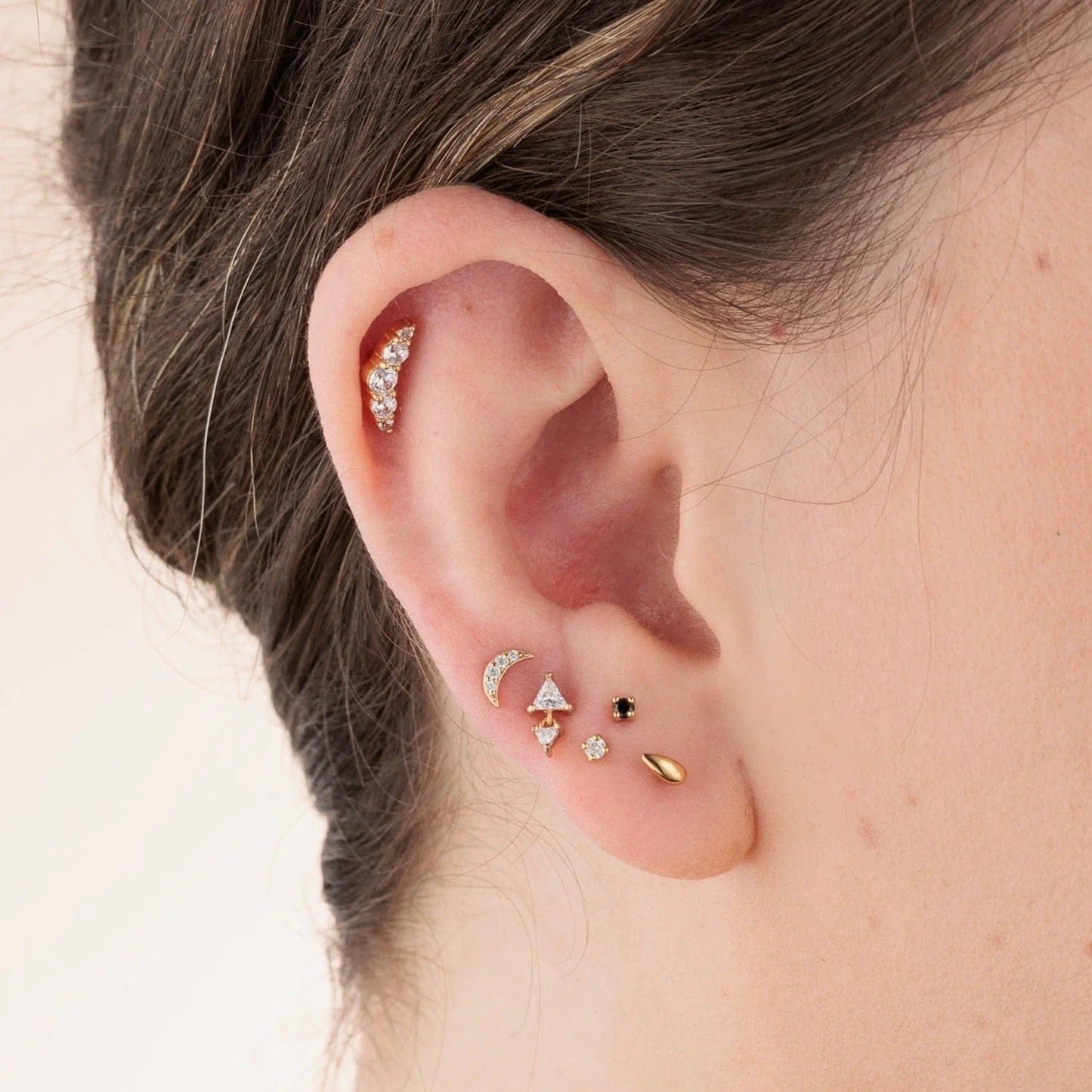 EAR-GPL Teardrop Single Flat Back Earring