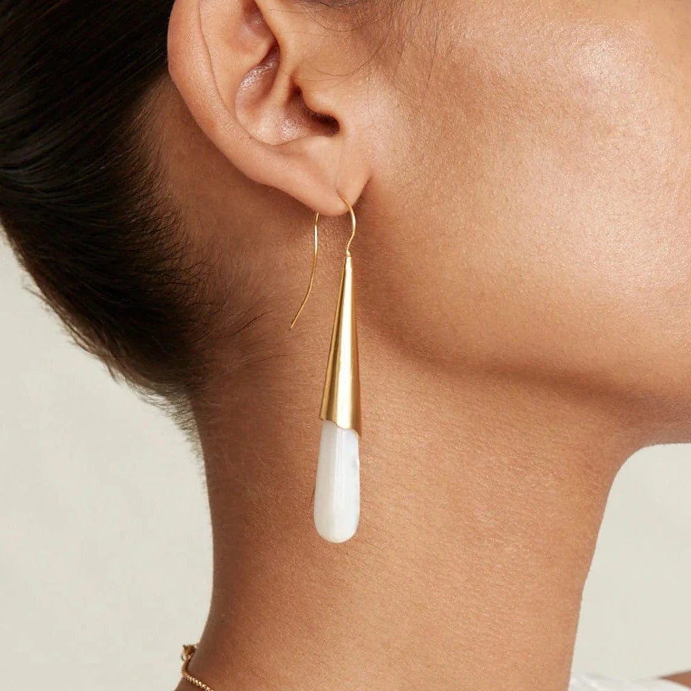 EAR-GPL Tide Earrings White Mother of Pearl