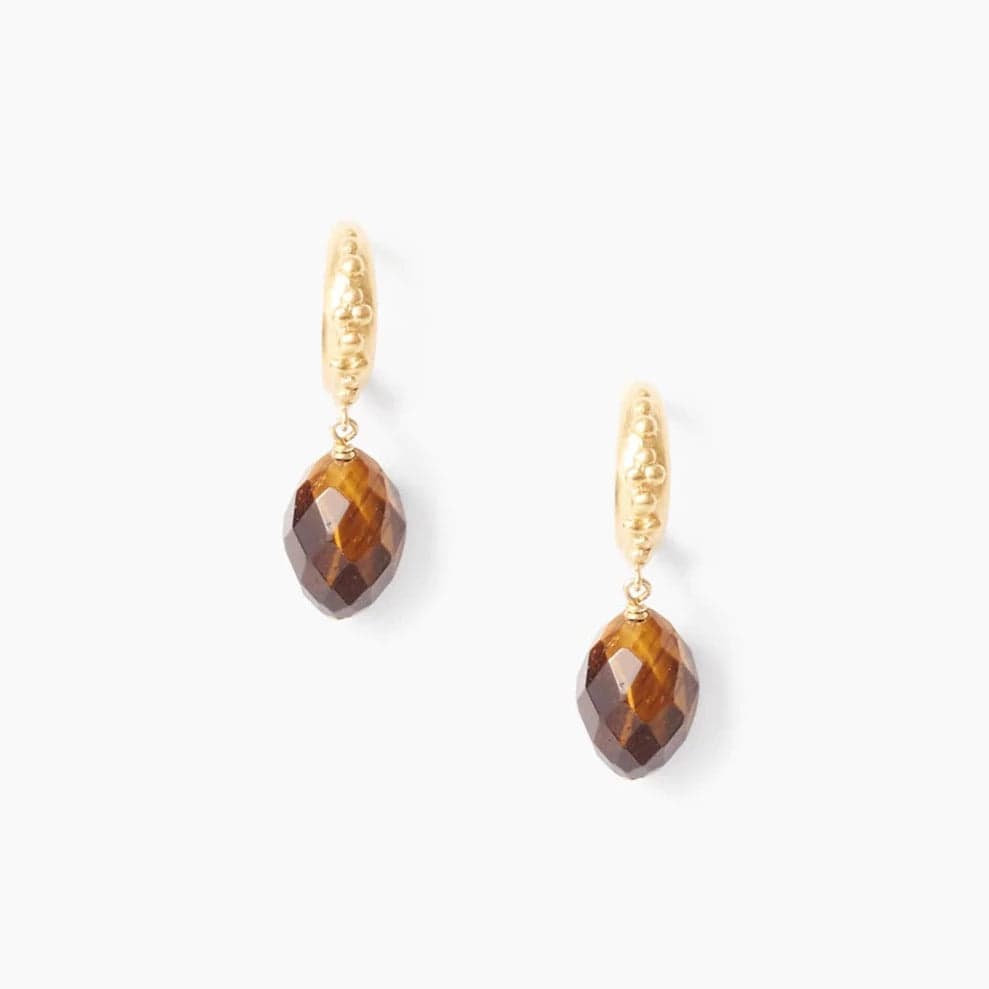 EAR-GPL Tiger's Eye Devi Hoops