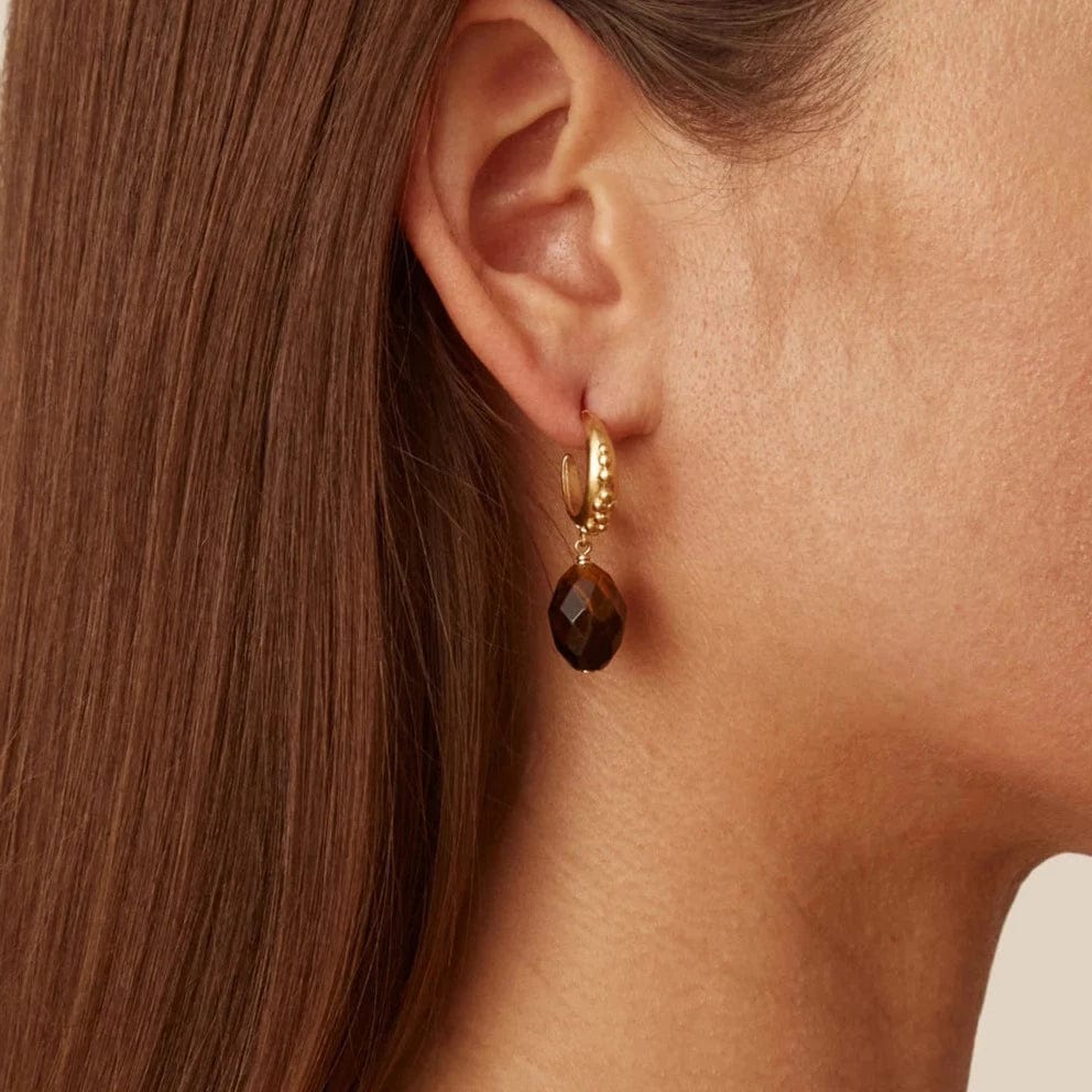 EAR-GPL Tiger's Eye Devi Hoops